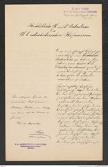 k.k. naturhistorisches Hofmuseum, Intendanzakten 1885-1896 (Hauer), Aktenzahl Z.564/1892, Seite 1